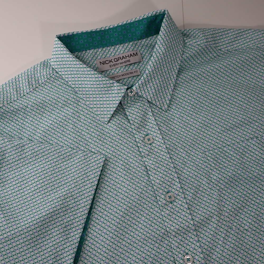 Nick Graham Everywhere Mens Stretch Modern Fit Button Down XL - Picture 4 of 11